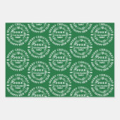 Kerstmis: naam rood, groen, blauw inpakpapier vel (Voorkant 2)