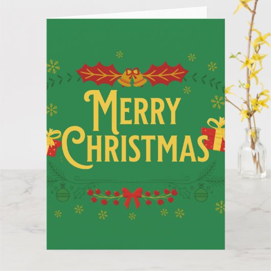 Kerstmis naderende Kaart (Gele Bloem)