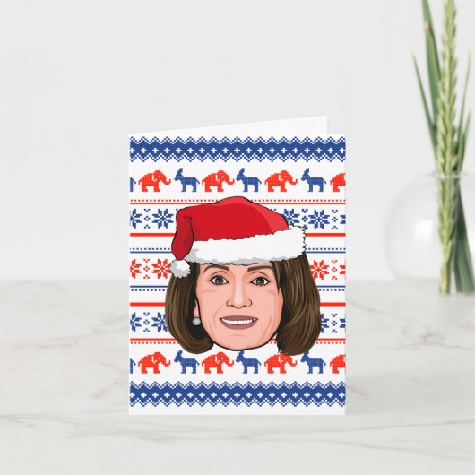 Kerstmis NANCY PELOSI Kaart (Voorkant)