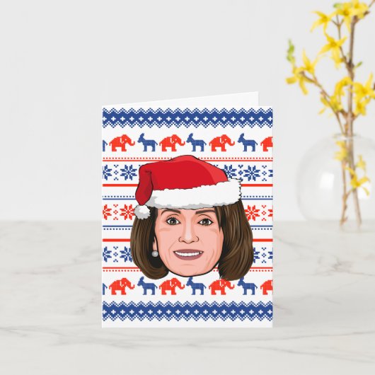 Kerstmis NANCY PELOSI Kaart (Gele Bloem)