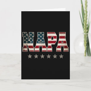 Kerstmis Napa Vaderdag Amerikaanse Vlag 4 juli Kaart