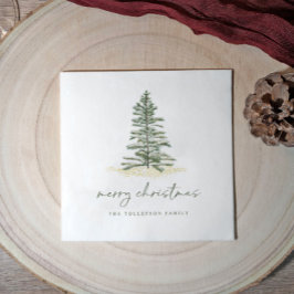 Kerstmis Napkins Holiday Evergreen Pine Simple Servet