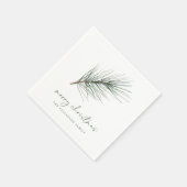 Kerstmis Napkins Holiday Simple Evergreen Branch Servet (Hoek)