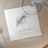 Kerstmis Napkins Holiday Simple Evergreen Branch Servet
