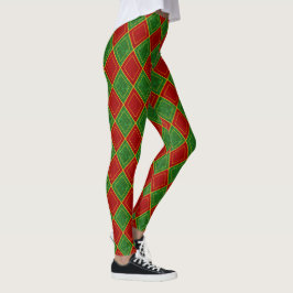 Kerstmis Nar Diamant Vakantie Patroon Leggings