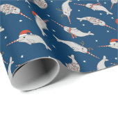 Kerstmis, Narwhal-marine Cadeaupapier (Rol Hoek)
