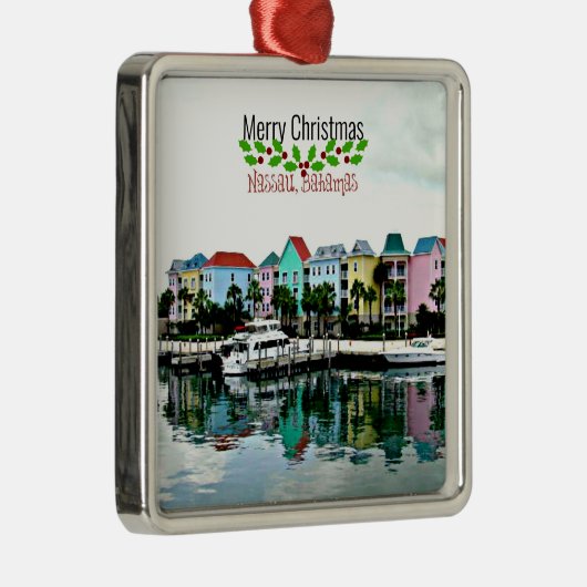 Kerstmis, Nassau Bahama's, Metalen Ornament (Rechts)