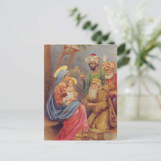 Kerstmis  nationaliteit Jezus Illustratie Feestdagenkaart (Staand voorkant)