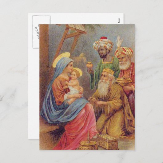 Kerstmis nationaliteit Jezus Illustratie Feestdagenkaart (Voorkant / Achterkant)