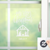 Kerstmis Nativiteit Merry KerstWhite Raamsticker (Huis)