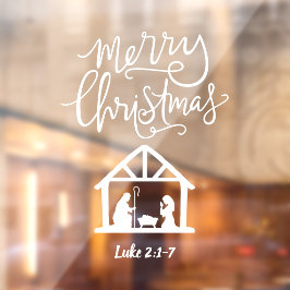 Kerstmis Nativiteit Merry KerstWhite Raamsticker