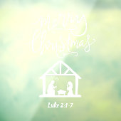 Kerstmis Nativiteit Merry KerstWhite Raamsticker (Vel 3)