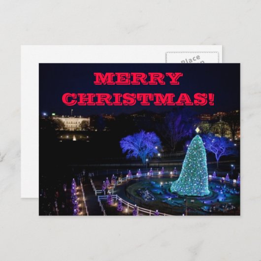 Kerstmis Nat'l Tree - Briefkaart (Voorkant / Achterkant)