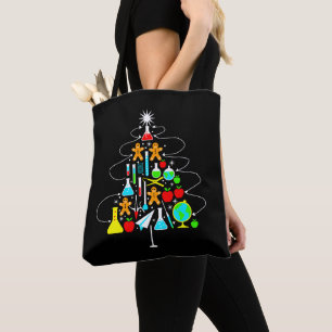 Kerstmis Natuurkunde Docent Boom Scheikunde School Tote Bag