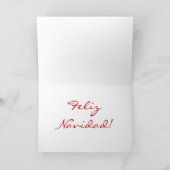 Kerstmis Navidad Groene Ster III Feestdagen Kaart (Binnen)