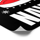 Kerstmis: Navidad Santa Sombrero Funny Gift Poster (Hoek)