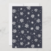 Kerstmis Navy Modern Eén Foto Feestdagenkaart (Achterkant)