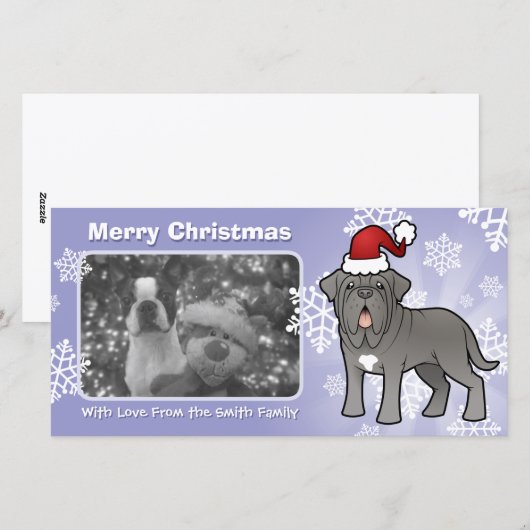 Kerstmis Neapolitan Mastiff Feestdagenkaart (Voorkant / Achterkant)