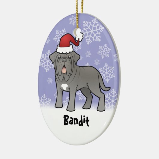 Kerstmis Neapolitan Mastiff Keramisch Ornament (Links)