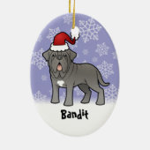 Kerstmis Neapolitan Mastiff Keramisch Ornament (Achterkant)