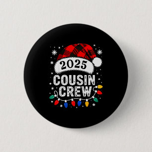 Kerstmis Neef Crew 2025 Sinterklaas Kinderen Famil Ronde Button 5,7 Cm