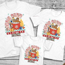 Kerstmis neef crew bijpassende neven retro
