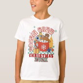 Kerstmis neef crew bijpassende neven retro t-shirt (Voorkant)
