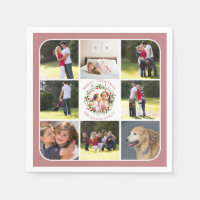 Kerstmis, negen foto's stoffig roos roze