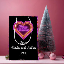 Kerstmis neon kerstcadeau Personalized Medium Cadeauzakje