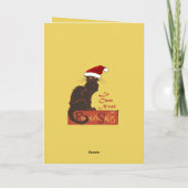 Kerstmis nepspot Vector Kunst van Le Chat Noel Feestdagen Kaart (Achterkant)