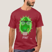 Kerstmis Nerd Cartoon Personaliseert feestbulb T-shirt (Voorkant)