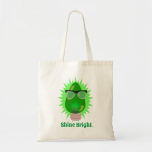 Kerstmis Nerd Cartoon Personaliseert feestdag Tote Bag