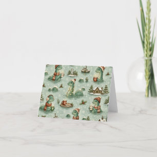Kerstmis Nessie Loch Ness Monster Gezellig Cryptid Bedankkaart