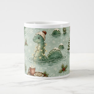 Kerstmis Nessie Loch Ness Monster Gezellig Cryptid Grote Koffiekop