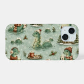 Kerstmis Nessie Loch Ness Monster Gezellig Cryptid iPhone 15 Case (Achterkant horizontaal)