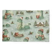 Kerstmis Nessie Loch Ness Monster Gezellig Cryptid Kussensloop (Achterkant)