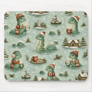 Kerstmis Nessie Loch Ness Monster Gezellig Cryptid Muismat