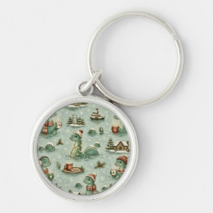 Kerstmis Nessie Loch Ness Monster Gezellig Cryptid Sleutelhanger