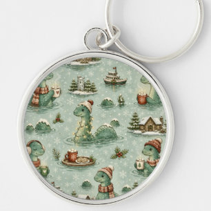 Kerstmis Nessie Loch Ness Monster Gezellig Cryptid Sleutelhanger