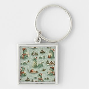 Kerstmis Nessie Loch Ness Monster Gezellig Cryptid Sleutelhanger