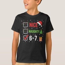 Kerstmis Nette Stoute 67, 6 7 leraar T-shirt