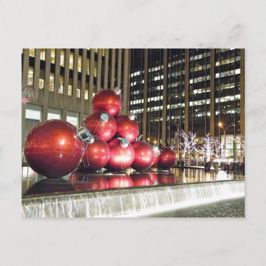 Kerstmis New York City Foto Briefkaart (Voorkant)