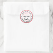 Kerstmis Nice List Officiële Aangepaste Naam Ronde Sticker (Tas)