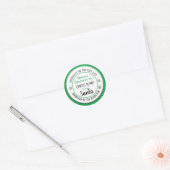 Kerstmis Nice List Officiële Aangepaste Naam Ronde Sticker (Envelop)
