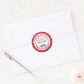 Kerstmis Nice List Officiële Aangepaste Naam Ronde Sticker (Envelop)