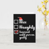 Kerstmis Nice Naughty Innocent Tot Bewezen Guilt Kaart (Gele Bloem)