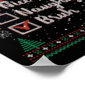 Kerstmis Nice Ondeugend Bruh Grappige Kerstman Lij Poster (Hoek)