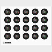 Kerstmis Nice Ondeugend Bruh Grappige Kerstman Lij Ronde Sticker (Vel)