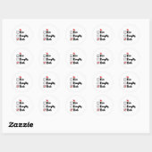 Kerstmis Nice Ondeugend Bruh Grappige Kerstman Lij Ronde Sticker (Vel)