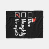 Kerstmis Nice Ondeugend Geen Spijt Grappige Kerstm Fleece Deken (Voorkant (Horizontaal))